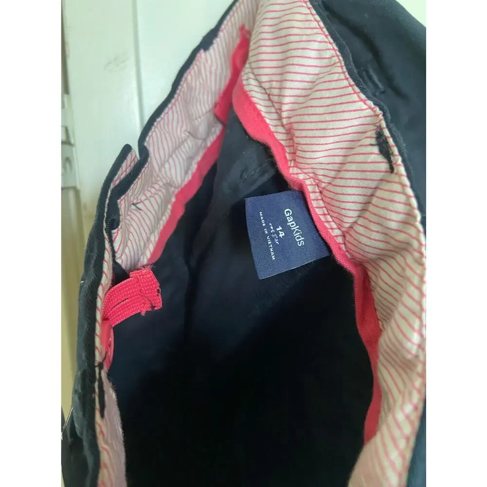 Gap Girls Shorts Size 14 Navy Blue Cuffed Uniform Style Longer‎ Length NEW